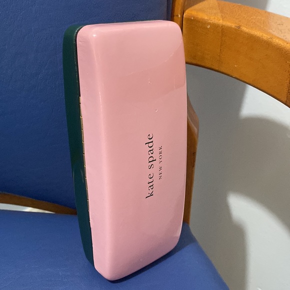 Kate Spade hard-case, clamshell eyewear case, pink and green - Picture 13 of 15